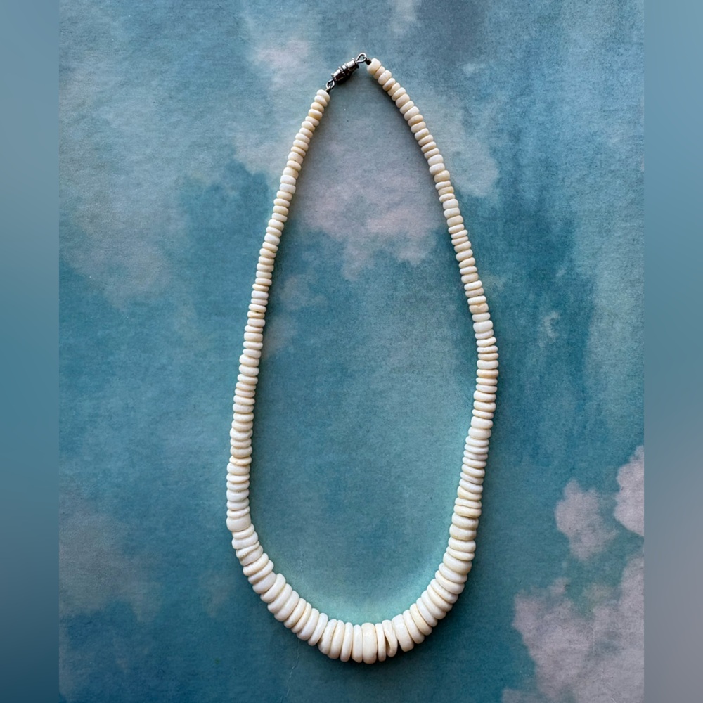 Cream Beaded Shell Necklace